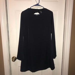 NWT Navy silk cocktail dress with open back